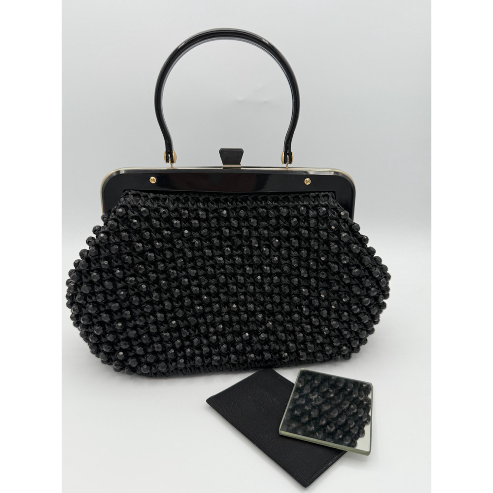 Vintage Lefcort Beaded Evening Bag Made in Italy with Mirror
